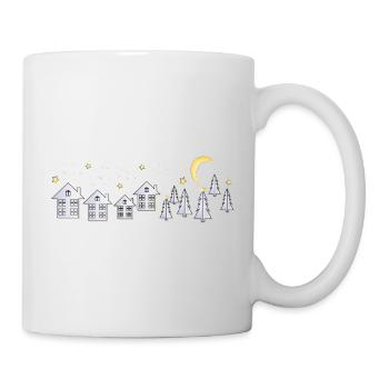 Village in the glow of lights for Advent - Mug - white - Right