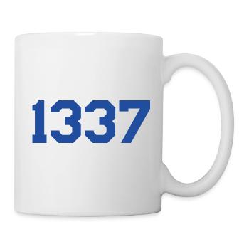 1337 – Blue Text Design - Mug - white - Right