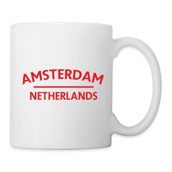 Amsterdam – Netherlands Textdesign - Mug - white - Right