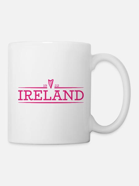 Ireland - Irland - Ire - irisch - Harfe - Tasse - Weiß