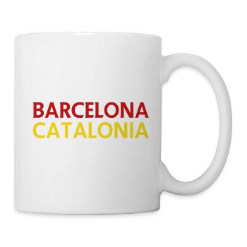 Barcelona – Katalonien Lyrisches Design - Tasse - Weiß - Rechts