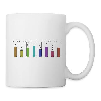Tubes à essai avec produits chimiques - Mug blanc - blanc - Droite