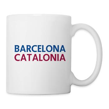 Barcelona – Katalonien Lyrisches Design - Tasse - Weiß - Rechts