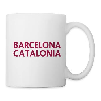 Barcelona – Katalonien Lyrisches Design - Tasse - Weiß - Rechts