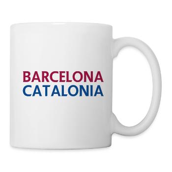 Barcelona – Katalonien Lyrisches Design - Tasse - Weiß - Rechts