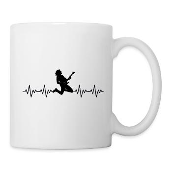 Rock Musik EKG Herzschlag - Tasse - Weiß - Rechts