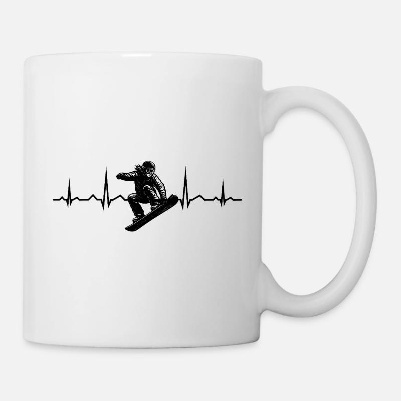 Snowboard motif with recognition value - Mug - white