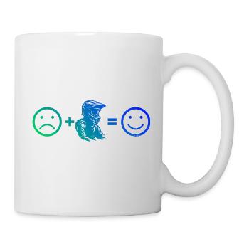 Motif minimaliste du motocross - Mug blanc - blanc - Droite