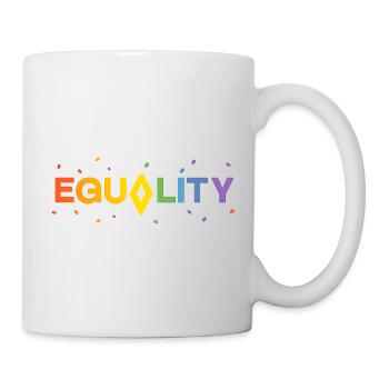 Equality – Buntes Statement für Vielfalt & Respekt - Tasse - Weiß - Rechts