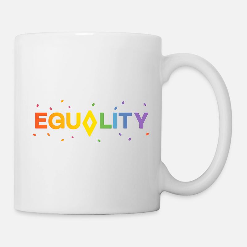 Equality – Colorful Statement for Diversity & Respect - Mug - white