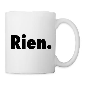 Nothing. or almost nothing satirical slogan anti slogan - Mug - white - Right
