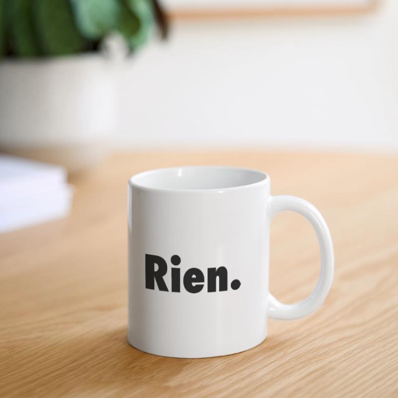Nichts. Oder fast nichts satirischer Slogan Anti-Slogan Tasse