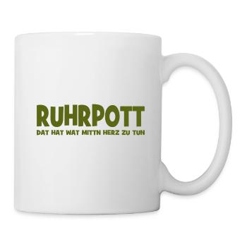 Ruhrpott - Dat hat wat mittn Herz zu tun - Zeche - Tasse - Weiß - Rechts