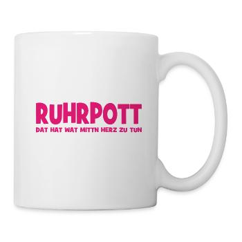Ruhrpott - Dat hat wat mittn Herz zu tun - Zeche - Tasse - Weiß - Rechts