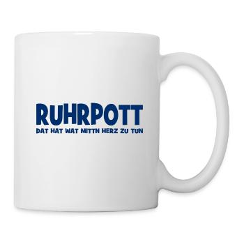 Ruhrpott - Dat hat wat mittn Herz zu tun - Zeche - Tasse - Weiß - Rechts