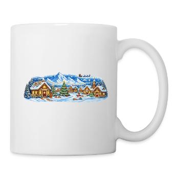 Winter village in Christmas splendour - Mug - white - Right