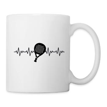 Battement de cœur ECG Padel Tennis - Mug blanc - blanc - Droite