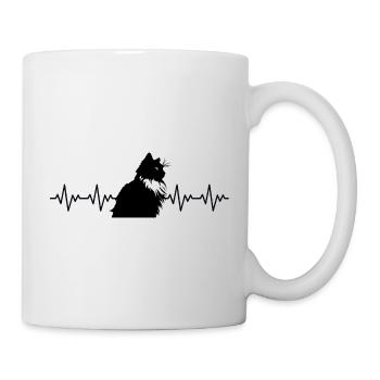Ragdoll Katze EKG Herzschlag - Tasse - Weiß - Rechts