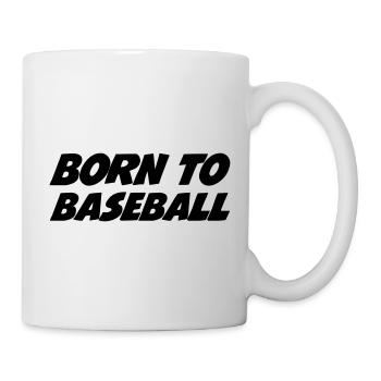 Geboren im Baseball - Tasse - Weiß - Rechts