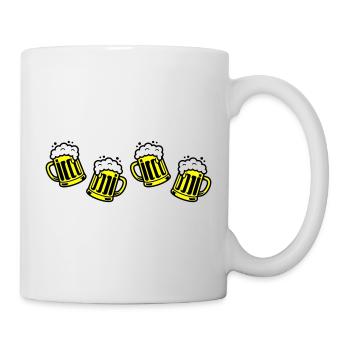 Bier Bierkrug Prost Comic - Tasse - Weiß - Rechts