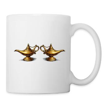 Lampes à huile dorées - Mug blanc - blanc - Droite