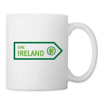 Panneau routier d’Irlande - Mug blanc - blanc - Droite