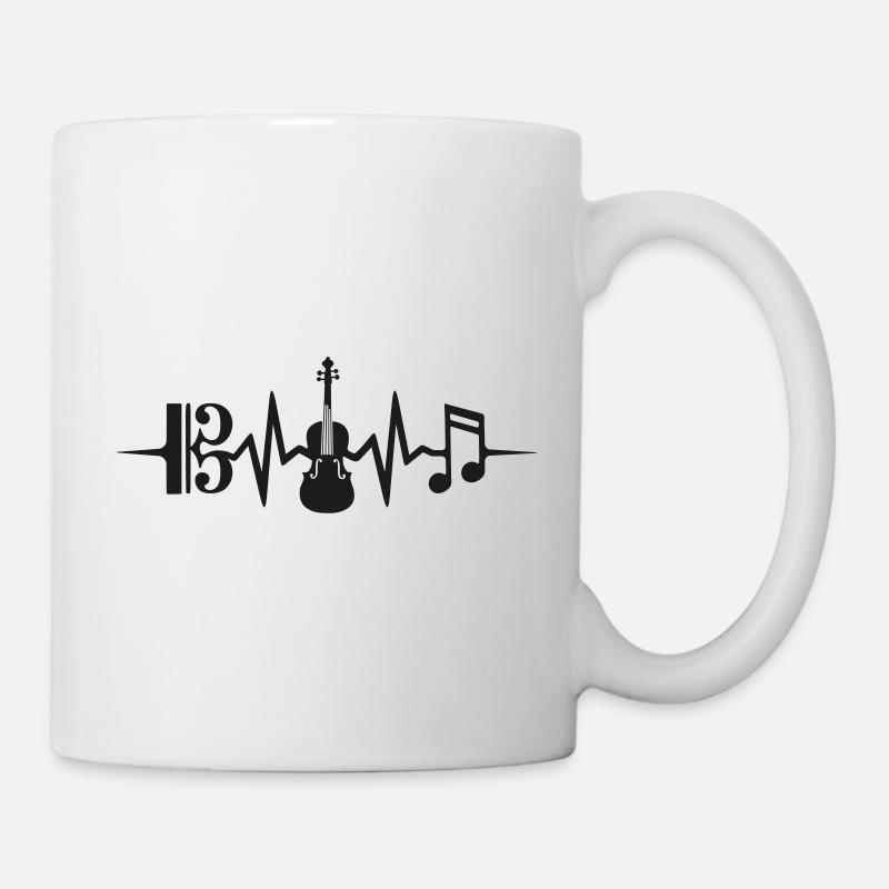 Bratsche Herzschlag Altschlüssel Viola Bratschist - Tasse - Weiß