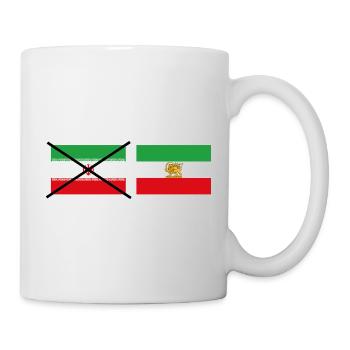 Crossed Iran Flag Grafikdesign - Tasse - Weiß - Rechts