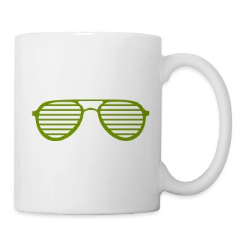 -Sonnenbrille - Tasse - Weiß - Rechts