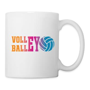 Colorful volleyball - Mug - white - Right