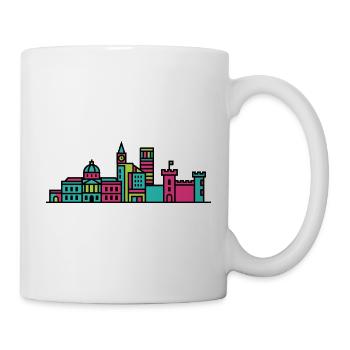 Nottingham City Skyline Old Market Square Art - Mug - white - Right
