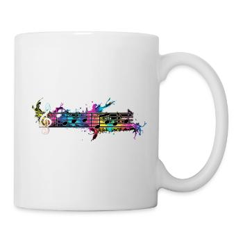 Colorful Notes Music Watercolor - Mug - white - Right