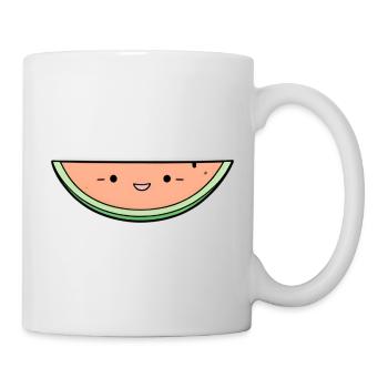 Tranche de melon de kawaï - Mug blanc - blanc - Droite