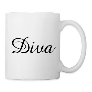 DIVA - T-shirts pour l’enterrement de vie de jeune fille - Mug blanc - blanc - Droite