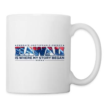 C’est à Hawaï que mon histoire a commencé - Mug blanc - blanc - Droite