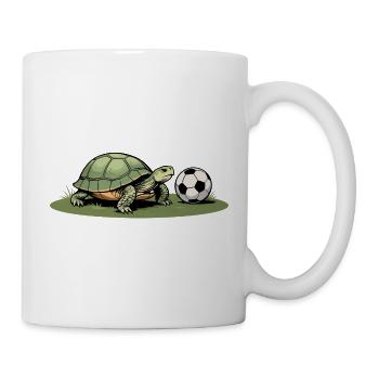 Turtle and football - Mug - white - Right