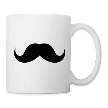 Schnurrbart - Tasse - Weiß - Rechts