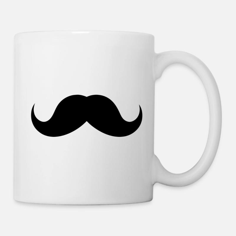 Schnurrbart - Tasse - Weiß