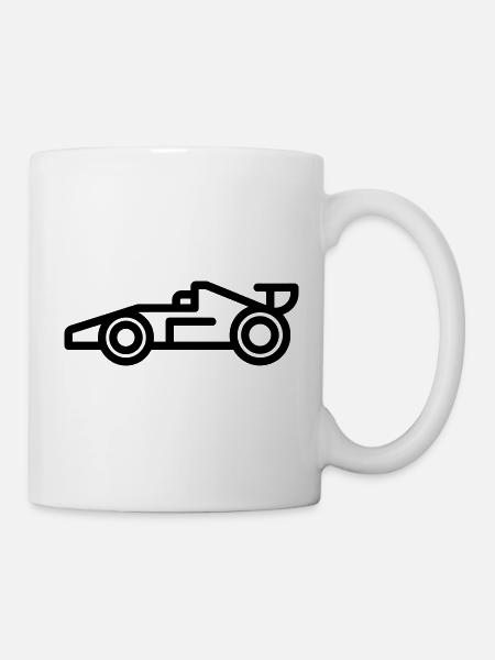 Rennwagen - Tasse - Weiß