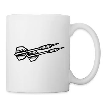 Dartpfeile Symbol - Tasse - Weiß - Rechts