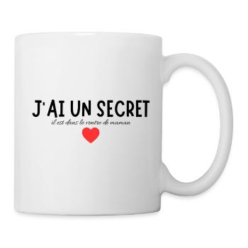 Geheime Botschaft mit einem liebevollen Symbol - Tasse - Weiß - Rechts