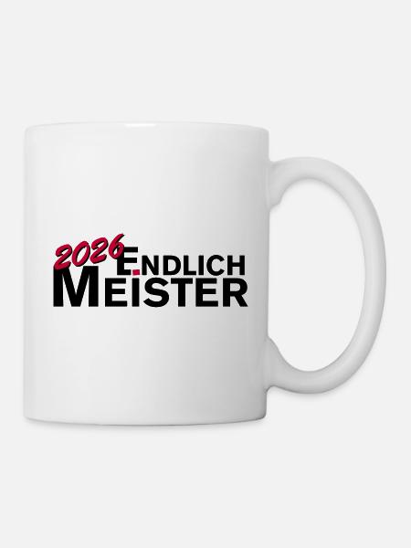 Endlich Meister 2026 Meisterschaft - Tasse - Weiß