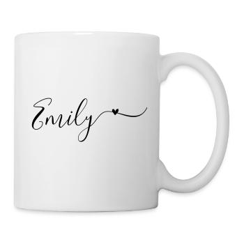 Prénom Emily Prénom décoratif - Mug blanc - blanc - Droite