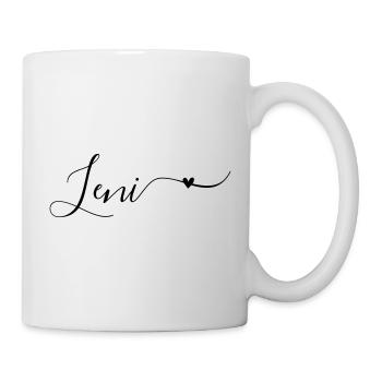 Leni Prénom Décoratif - Mug blanc - blanc - Droite