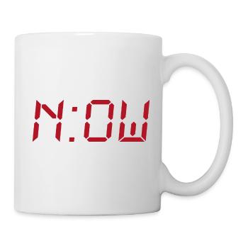 NOW – Typography Design without Background - Mug - white - Right