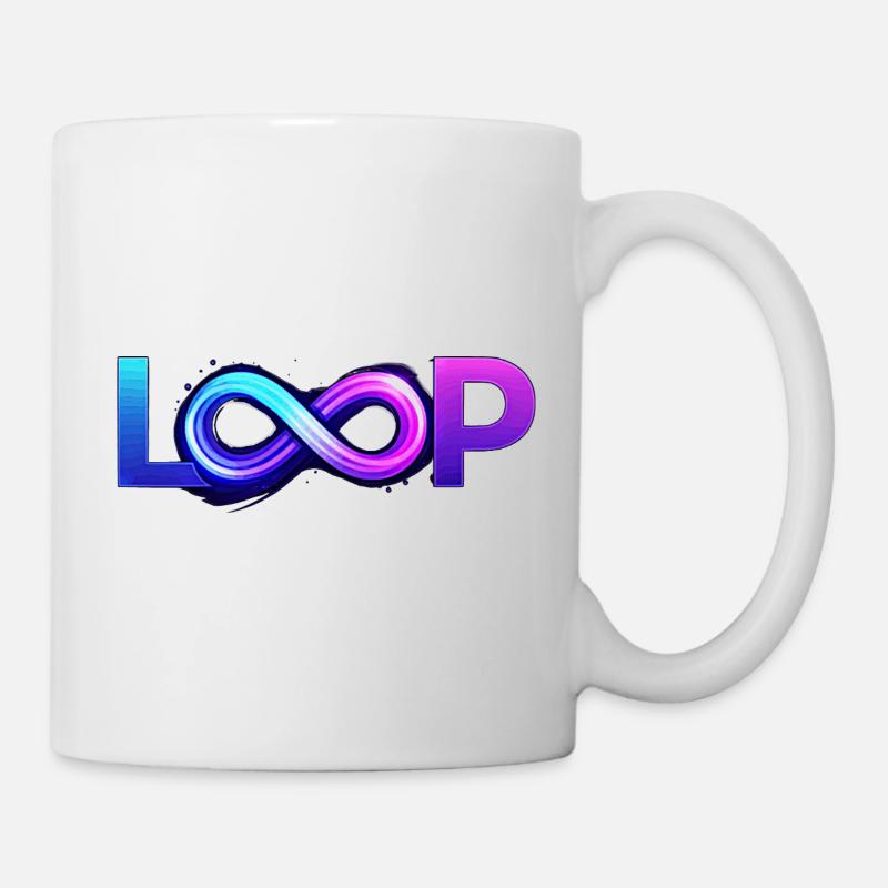 Boucle Néon Infini - Mug blanc - blanc