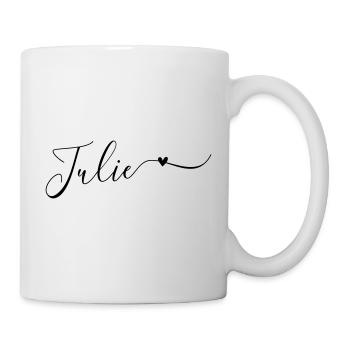 Prénom Julie Prénom décoratif - Mug blanc - blanc - Droite