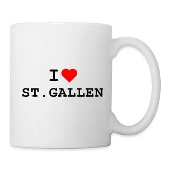 I love St. Gallen - Ich liebe St. Gallen - Tasse - Weiß - Rechts