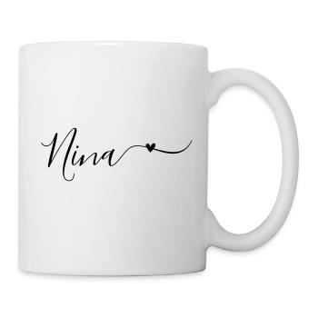 Prénom de Nina Prénom décoratif - Mug blanc - blanc - Droite