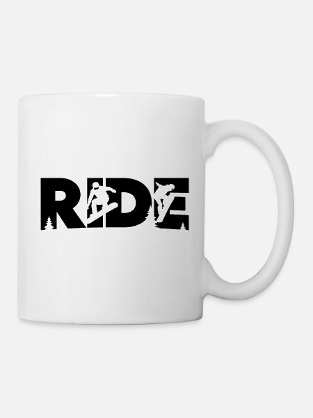 Fahr Snowboard Snowboard Snowboarder - Tasse - Weiß